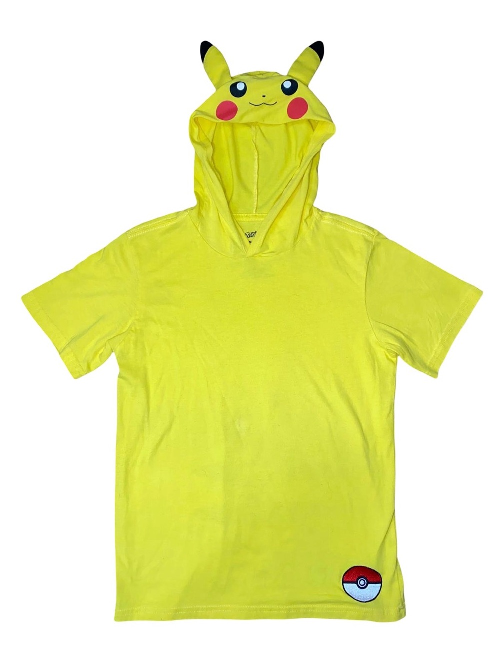 Official Pokémon Pikachu Costume Short Sleeve Hooded Graphic T-Shirt
